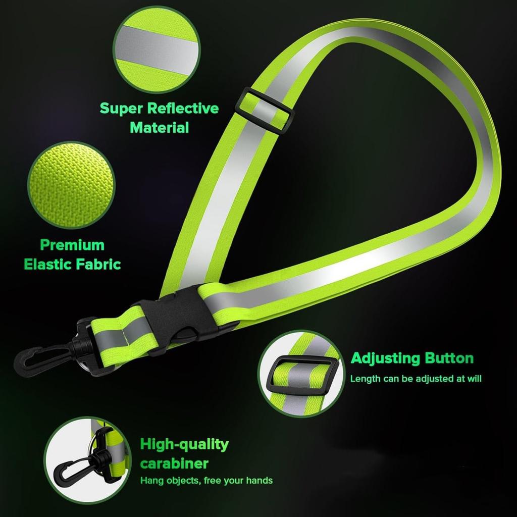 Adult and Children Reflective Straps Night Running Cycling Clothing Adjustable Safety Shoulder Strap Wristband Elastic Band