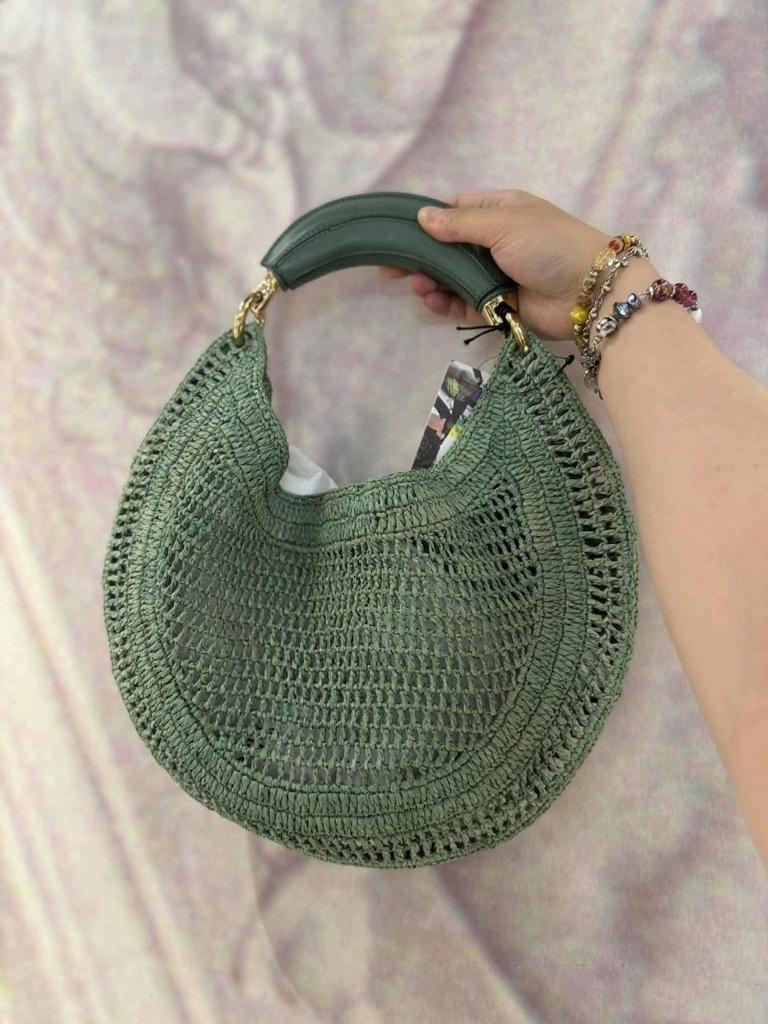 Classic Beach Straw Woven Bags For Women Luxury Designer Handbag Purse   In Sequined Handle Underarm Shoulder