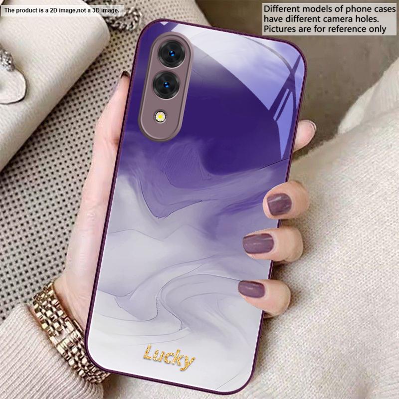 Ink wash connotation blue For Samsung S26 S22 S8 9 10 S20 Ultra S21 Pro S22 Plus S23 FE S24 Ultra S25 Edge S24+ Glass Phone Case