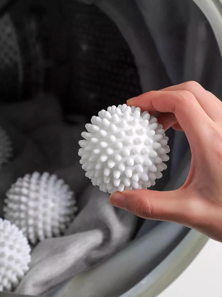 2\4\6PCS TPR Anti Winding Laundry Ball Circular Pure White Magic Cleaning Drum Washing Machine For Dirt Removal And Knotting