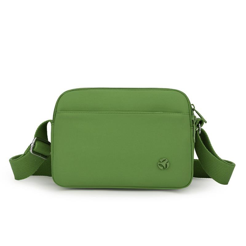 

Multi-compartment messenger bag casual bag new lightweight nylon medium and women s bag large capacity shoulder small square bag зелёный