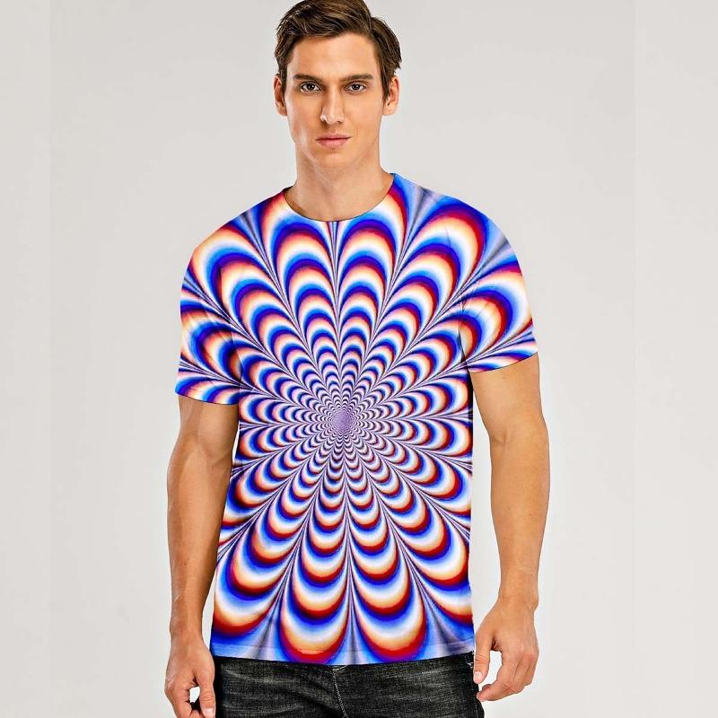 

Men s Holiday Shirt T Shirt Short Sleeve T shirt 3D Print Round Neck Shirt White Yellow Red Summer Clothing 3XL