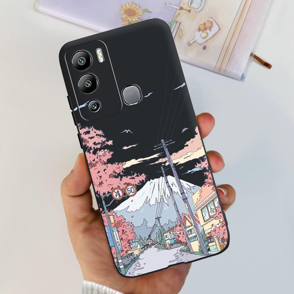 For Infinix Hot 12i Case Hot 12 12Play Cute Fashion Soft Silicone Back Cover For Infinix Hot12 Hot 12 Play NFC Phone Bumper Etui
