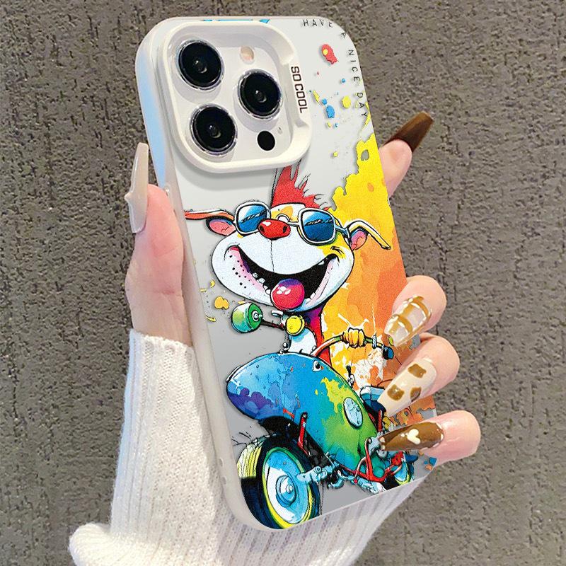 Custom Graffiti Silver Phone Case for iPhone 13/14 Pro, 15 Pro Max, 16 Pro, 17