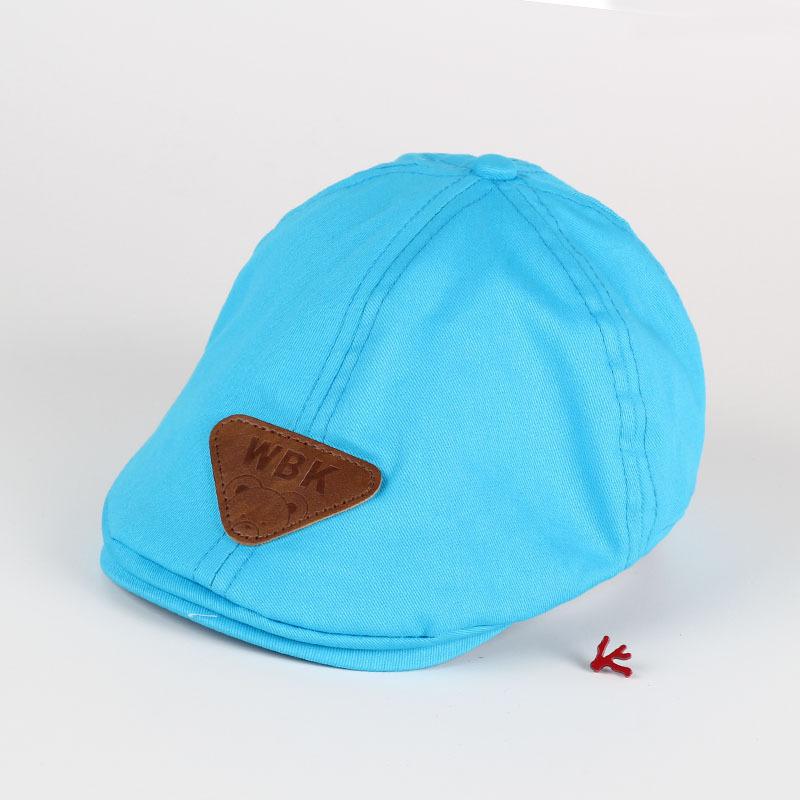 Everything Triangle Hot Selling Leather Label Spring Summer Practical Solid Color Beret Spring Summer Autumn New Hat