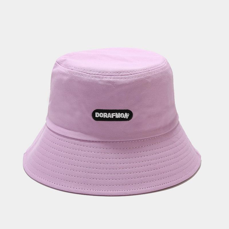 Ins Student Basin Hat Female Spring and Summer Internet Celebrity Versatile Couple Showing Face Small Shade Sub-letter Bucket Hat Trendy Brand