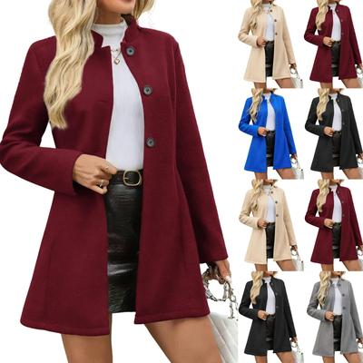 Mäntel für Damen Einreihiger Trenchcoat Mode A-Linie Herbst Winter Jacken