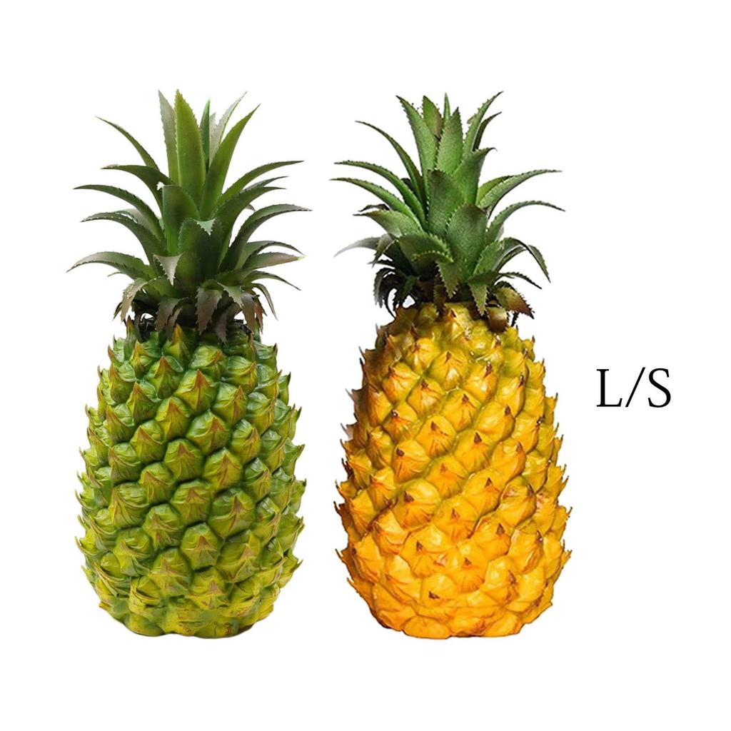 Lifelike Artificial Pineapple Figurine Fake Fruit Decorative Crafts for Children Education Bedroom
