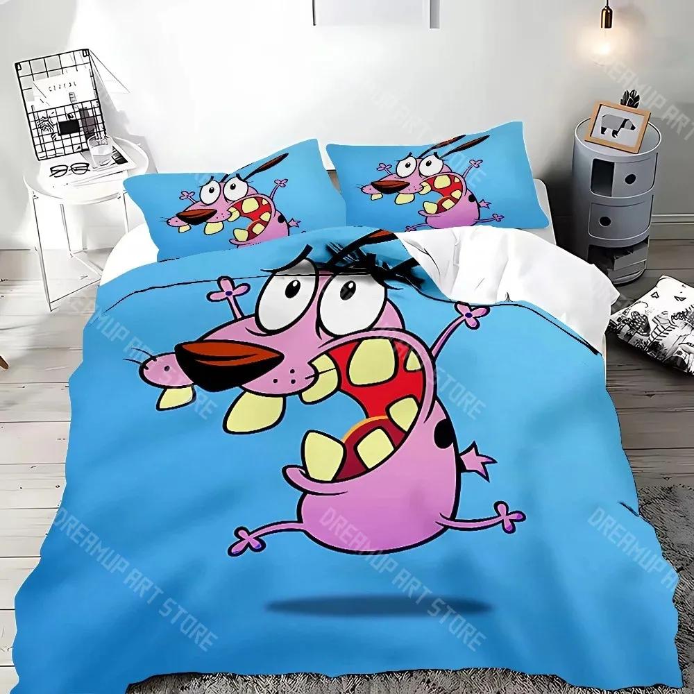 Cartoon C-Courage The Cowardly Dog Duvet Cover Exquisite Digital Print Bedding Set Comforter Bed Youth Home Decor Children