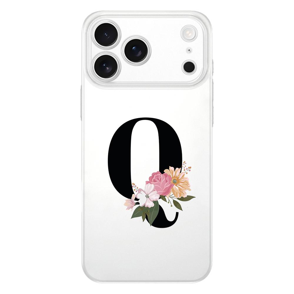 Blumen Buchstaben S Weiche Klare TPU Handyhülle Für iPhone 17 Air 16E 16 11 15 14 Pro MAX 12 13 7 8 Plus SE Osterhülle Schutz