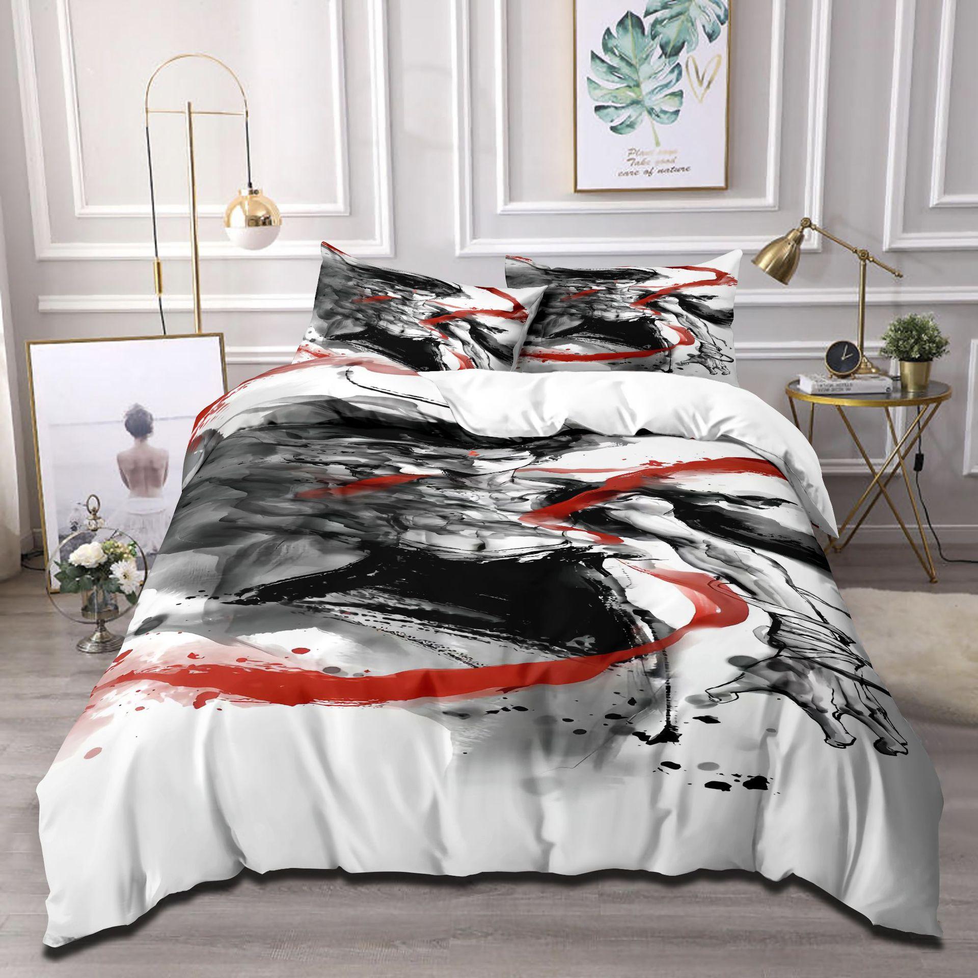 

Quilt Cover Three-Piece 3D Digital Printing Home Textile 90 * 200