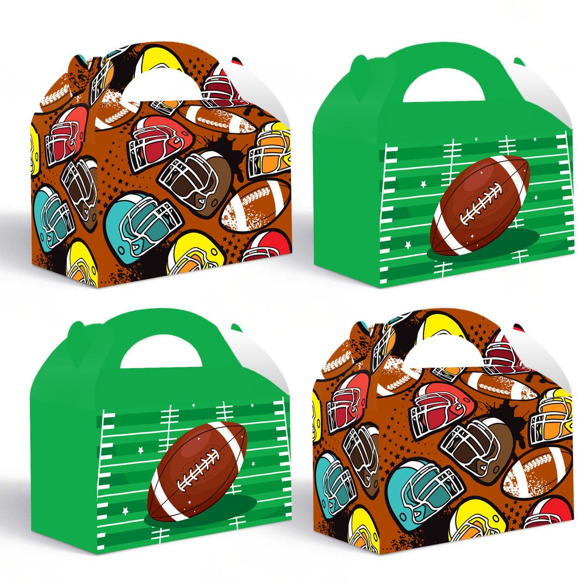 

American Football Theme Party Decoration Gift Box Super Bowl Football Portable Box Gift Box Carton