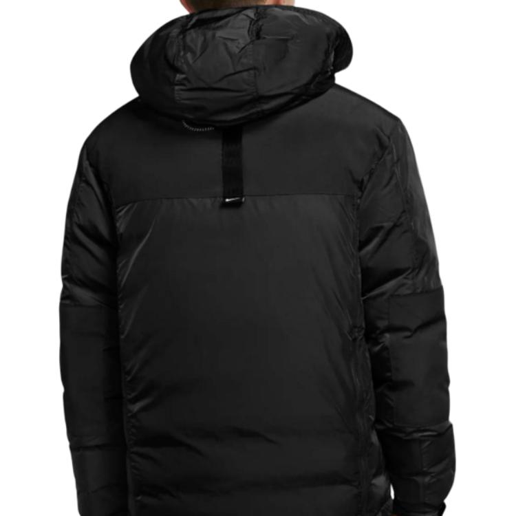 Nike Solid Color Zip-Up Hoodie Jacket With Pockets Long Sleeve Men jackets Black CU4420-010