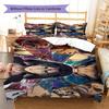 Attack on Titan Pattern Bedding,Quilt Set Quilt Cover Pillowcase Home Birthday Gift (1 * duvet cover + 2 * pillowcase, without core)