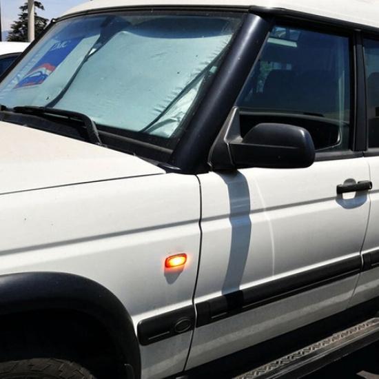 Clear Dynamic LED Side Marker Light 2PCS For Land Rover Defender TD5 Discovery