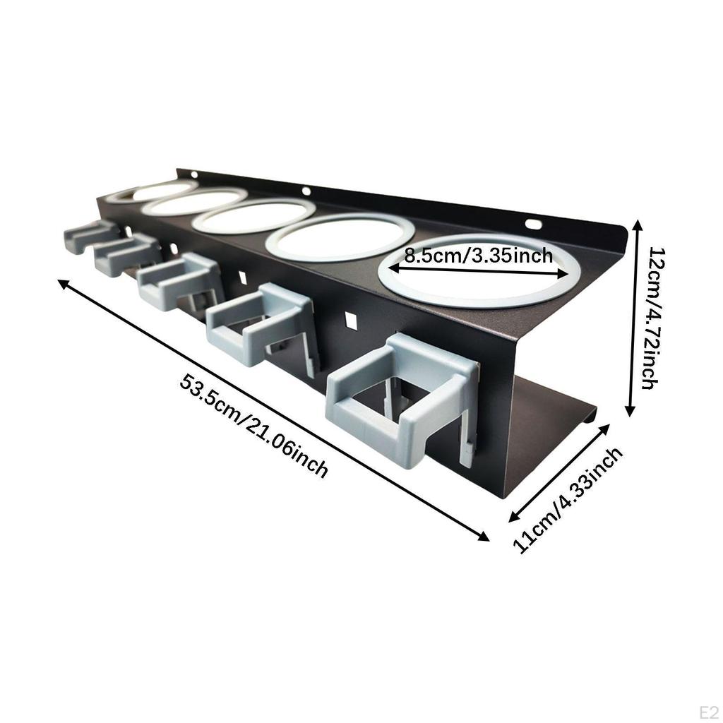 Spray Bottle Rack Holder Watering Can Storage Easy Installation Wear Resistant with Hooks Cleaning