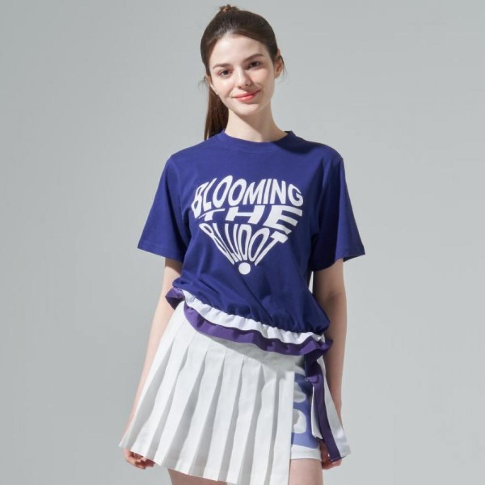 Blu DoT HearT Graphic Tape PoinT T shirT Vi 090