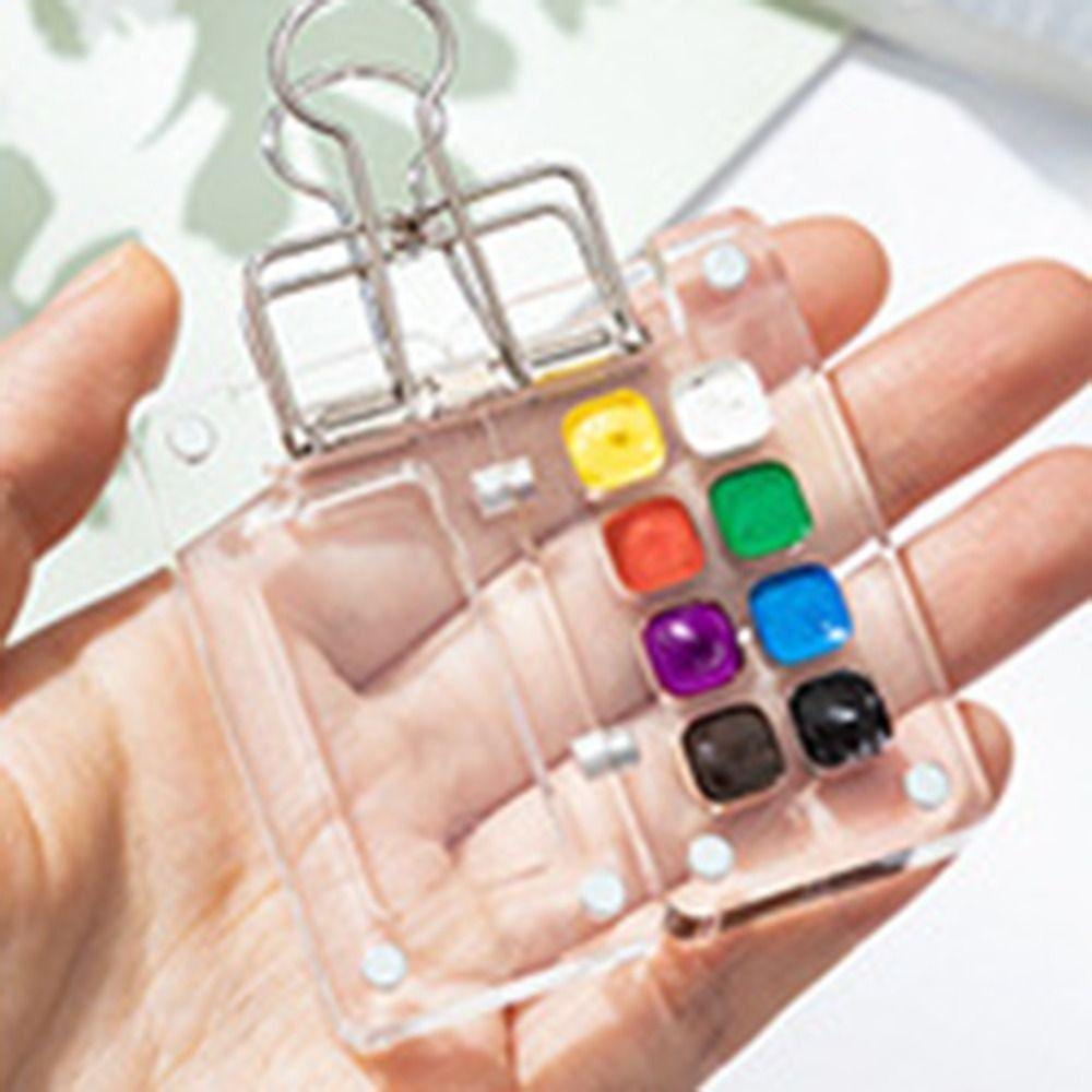 Magnetic Watercolor Paint Palette Acrylic Empty Paint Box Portable Paint Pigment Box  Travel