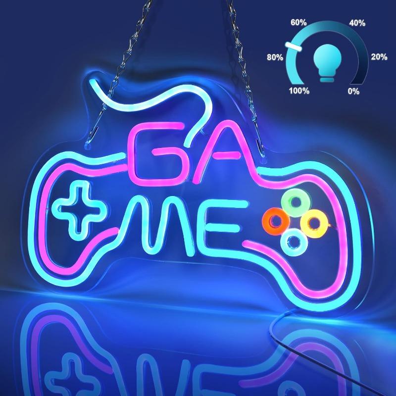 Gamer neon sign for teen boy room decor,Dimmer switch,Gamer Neon Signs for wall decor,game room,kids,gift