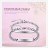 Engravable Titanium Steel Couples Bracelet – Sleek Long Strip Design for Men and Women