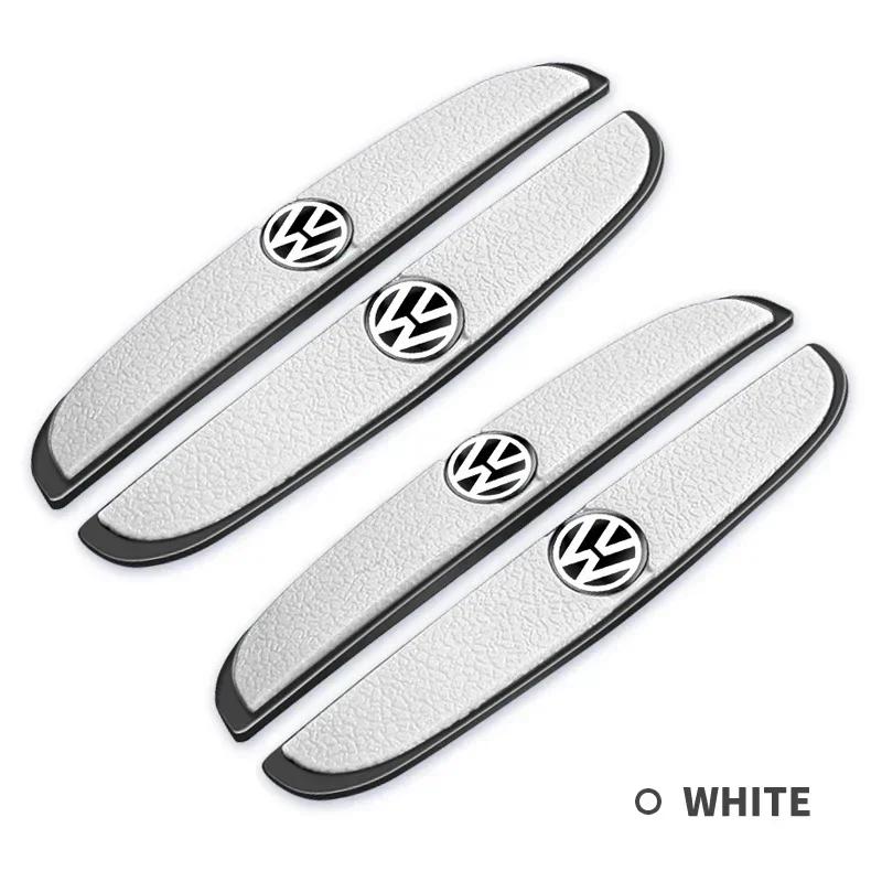 

2026 Hot For Volkswagen VW 4pc Rubber Bumper Strip Car Door Anti-Collision Emblem Sticker For Volkswagen CC Golf 4 6 7 GTI Tigua