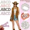 26pcs A-Z English Letter Glitter Pearls Rhinestone Patches Repair Embroidered Sew on Appliques,Patches for DIY Clothes Bags Hats