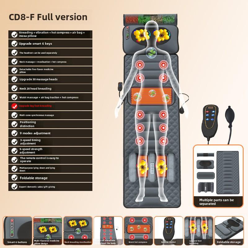 Multifunctional Full-Body Massage Mattress with Airbag Vibration & Heating