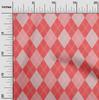 oneOone Cotton Flex Bright Red Fabric Check  Fabric For Sewing Printed Craft Fabric By The Yard 40 Inch