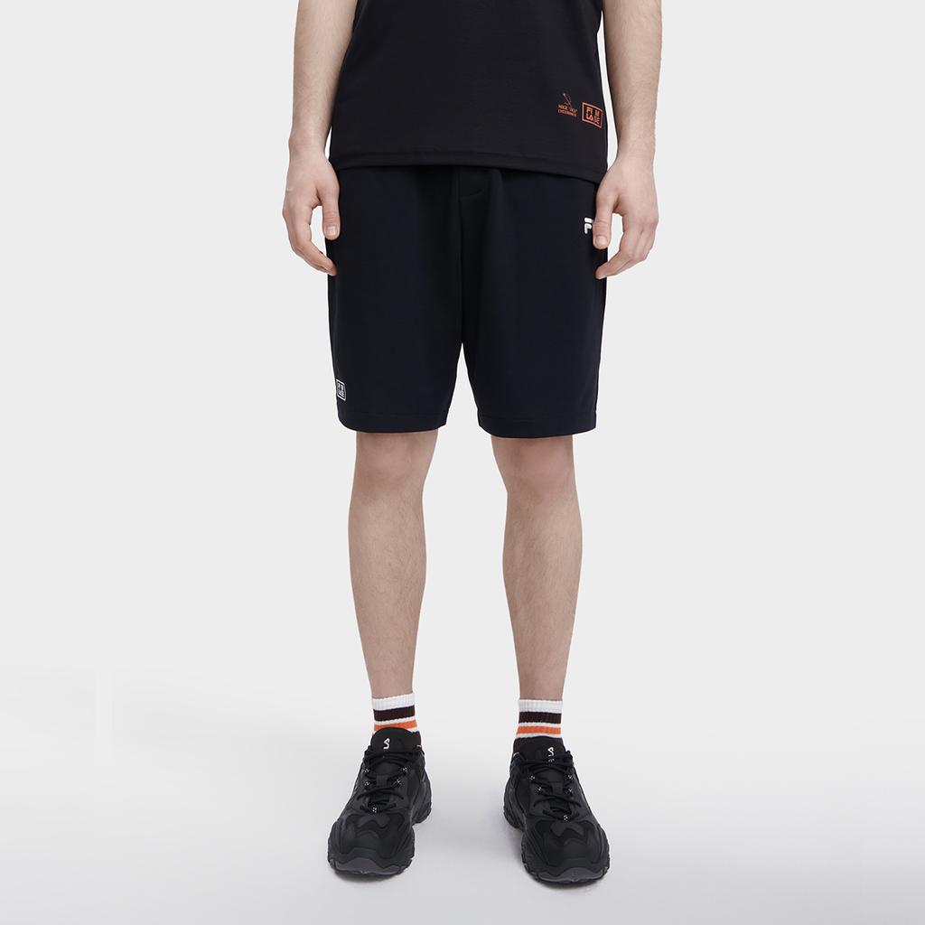 FILA Solid Color Casual Knit Five-Point Shorts Men shorts Black F11M329602A-BK