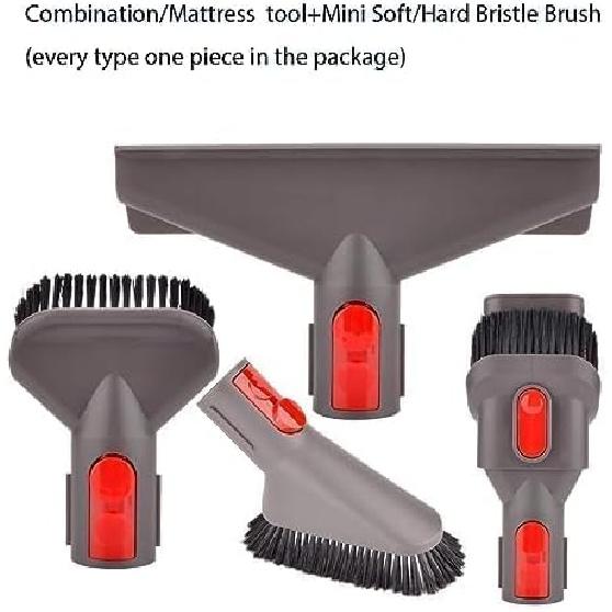 Replacement Attachments for Dyson V15 V12 V11 V10 V7 V8 Absolute Detect Traceless/Soft/Stiff Bristle Extension HoseBrush Crevice Tool