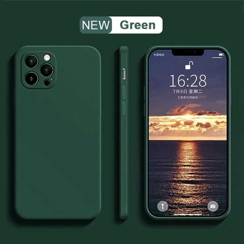 Fundas Silicone Case for Iphone 16 Pro Max Shockproof Liquid Silicon Protective Phone Back Cover for Iphone 15 14 13 12 11 Case