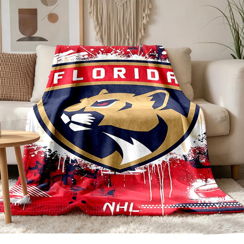 Florida Panthers Soft and comfortable flannel Suitable for sofas living rooms outdoor camping travel and also makes a great anniversary gif