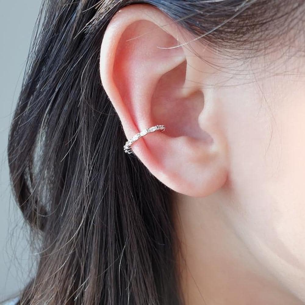 [Studio Jewel] Long Cubic Ring Ear Cuff Piercing (S6293690)