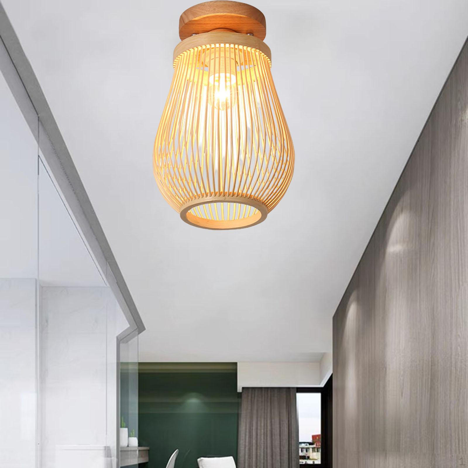 

Потолочный светильник Абажур (без лампы) E27 Деревянный подвесной светильник для столовой, кухни, чайного домика B