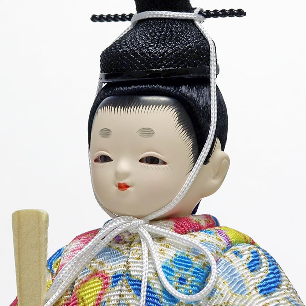 Hina Wooden Doll by Kotohoki Single Doll with Round Doll, Kanna, Tray, Natural, KTH-3201A2