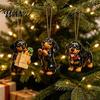 Addobbi da appendere all'albero di Natale 2026 Calendario dell'Avvento Bassotto, 24 Giorni Sorprese da Collezione Cane con Regali Festivi 2D Figure Cucciolo per
