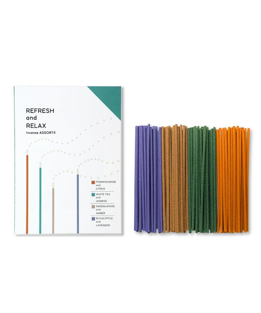 Kameyama Candle House Fragrant Incense Sticks Mini Assortment Made in Japan Incense Aroma Low Smoke Incense Sticks (Refresh & Relax)
