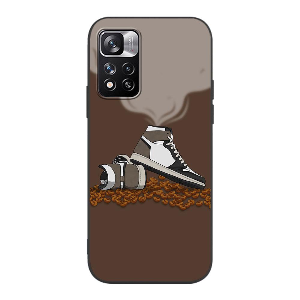 

Кроссовки для Xiaomi Redmi Note 11 10 10S 8 9 9S 11E 12 Pro Plus 7 8T 11S 11T 5 Pro, мягкий черный чехол из ТПУ для телефона Redmi Note 5 Pro