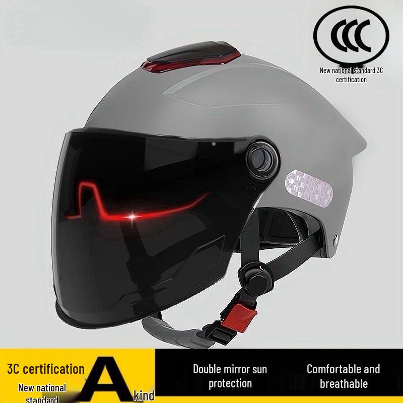 2025 Dual-Lens Unisex Motorcycle Helmet with Summer Sunscreen & All-Season Safety