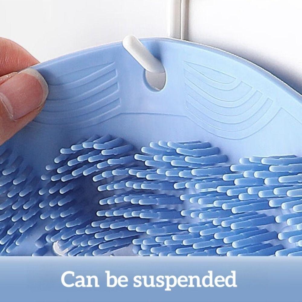 Multifunction Back Scrubber TPR Exfoliating Brush Mat Back Massage Cleaning Brush  Wash Feet