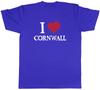 I Love Cornwall Unisexs TShirt Coastlines Cornish Pasties Tee Gift