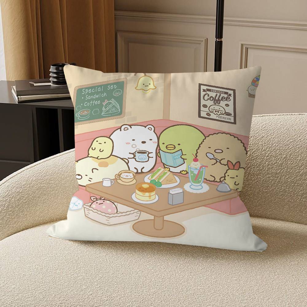 Sumikko Gurashi Cushion Cover Pillowcase Upholstery Sofa Throw Pillow Home Decor Pillowcas