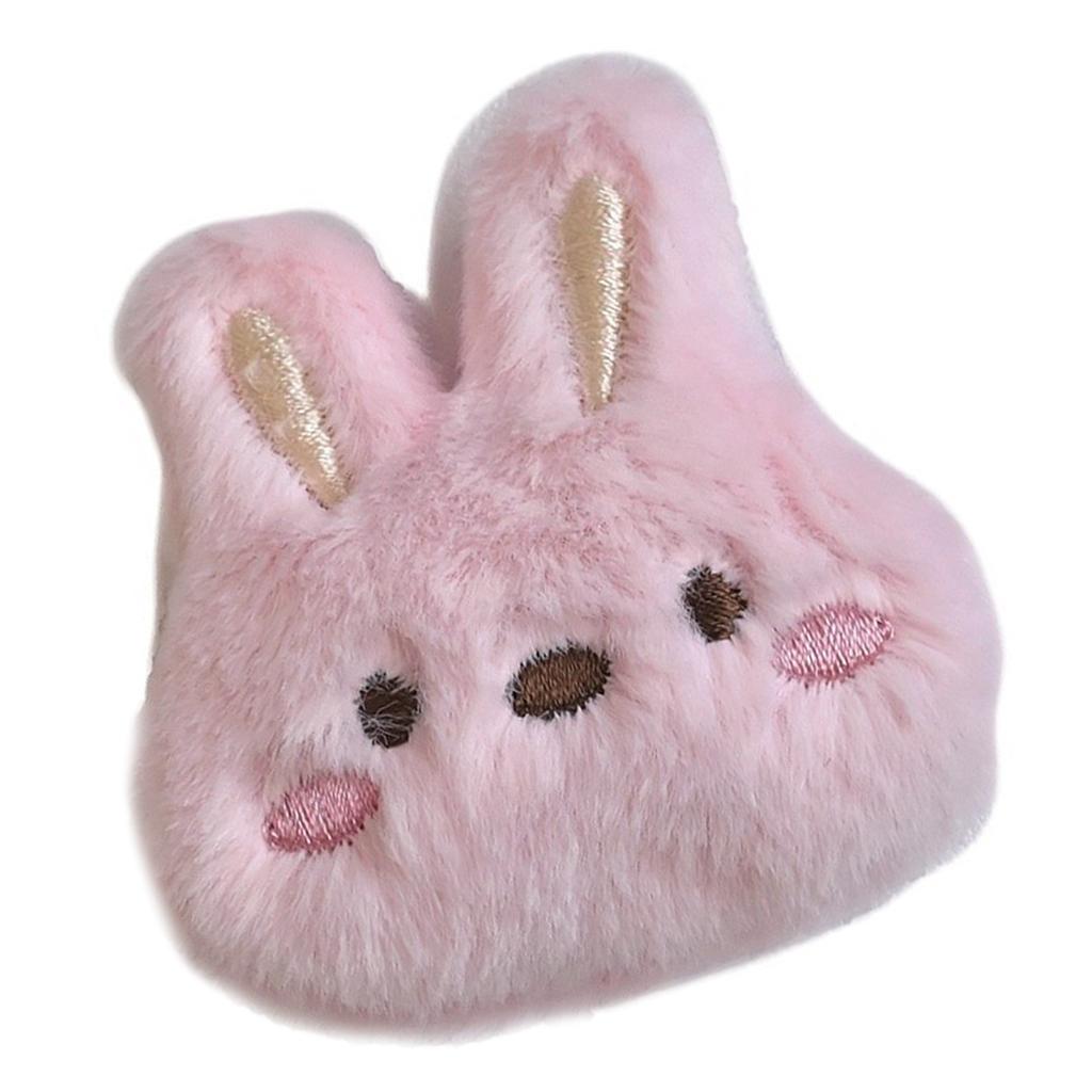 Cartoon Plush Rabbit Head Brooch Soft and Comfortable Clothes Badge for Kids Teens and Adults Fashion Backpack Accessory