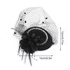 Feather Trimmed Faux Pearls Decorated Mesh Hat Elegant Evening Headwear Ideal For Wedding Guest Attires