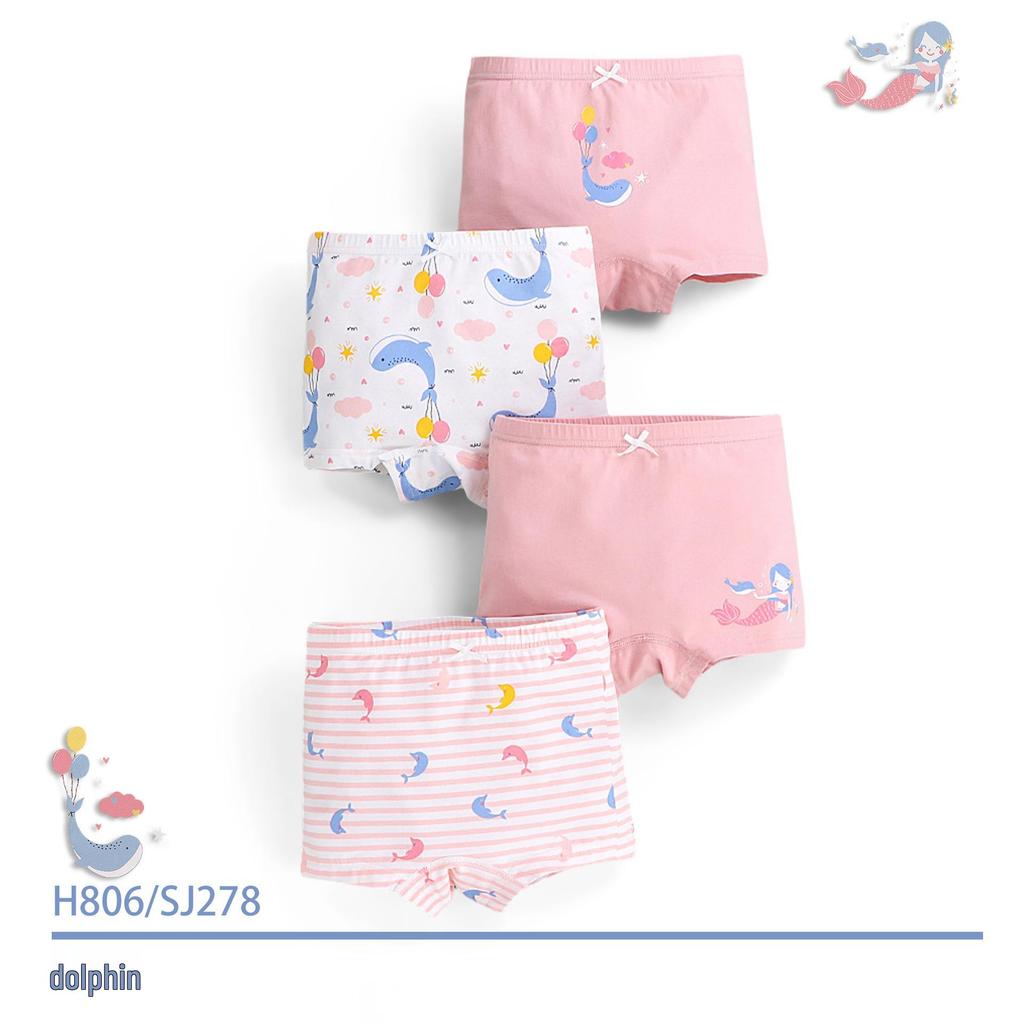 Children's Cotton Antibacterial Safety Underpants for Girls - Ideal for Elementary and Middle School Students