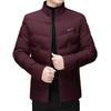 Mens Stand Collar Down Cotton Jacket Winter Warm Casual Outerwear Middle-Aged