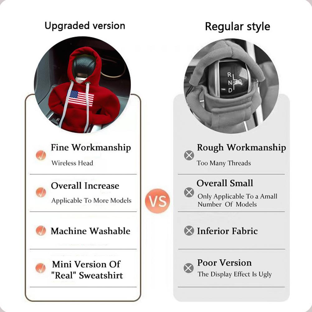 Car Gear Lever Cover Hoodie Car Gear Lever Hood Lining Gear Lever Handle Set Accessories