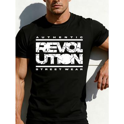 European Sizes Men'S T-Shirt - Breathable Soft Lightweight - Authentic Revolution Streetwear - Retro Funny Graphic Casual Short Sleeve Summer Top