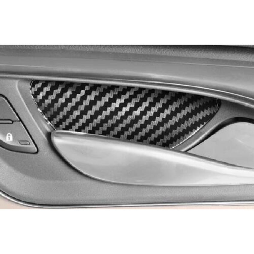 4PCS Cover Trim Interior Door Bowl Carbon Fiber Fit For Cadillac ATS 2013-2019