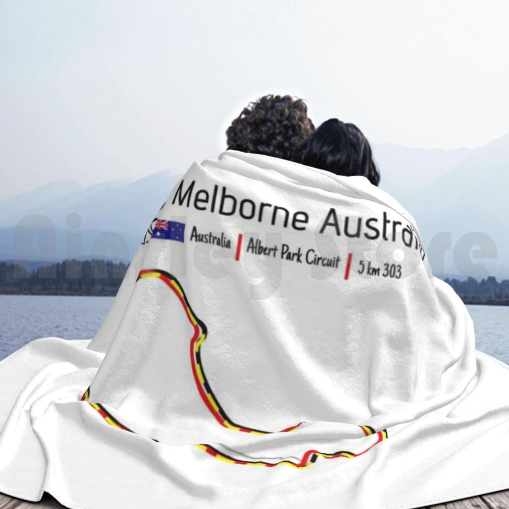 Racetrack-Melborne Australia Blanket For Sofa Bed Travel Race Tracks Racing Car Racing Grand Prix Gp